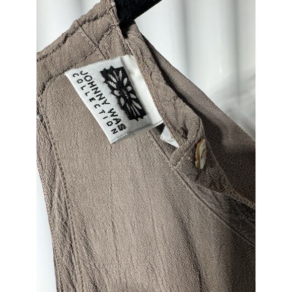 Johnny Was Beige Embroidered Overlay Maxi Dress Size Small Sleeveless - Picture 3 of 7